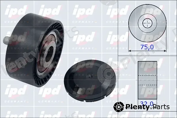 IPD 15-3898 — Deflection/Guide Pulley, V-ribbed belt