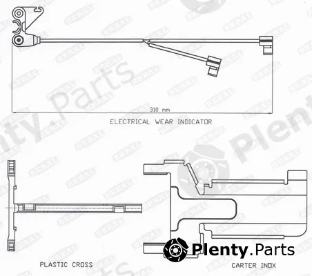 Beral UAI141 — Warning Contact, brake pad wear