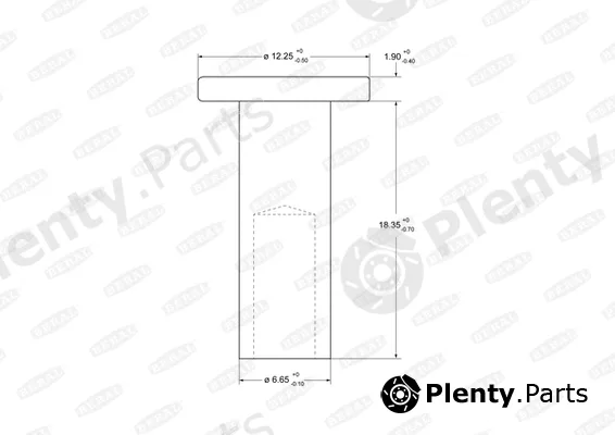 Beral 93280 — Rivet, drum brake lining