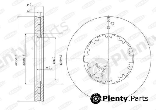 Beral BCR225A — Brake Disc