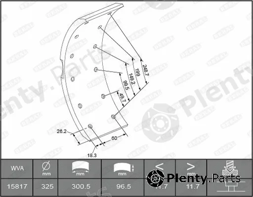 Beral 1581712106015603 — Brake Lining Kit, drum brake