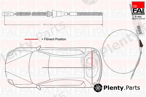 FAI AutoParts FBC0081 — Cable Pull, parking brake