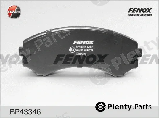 Fenox BP43346 — Brake Pad Set, disc brake