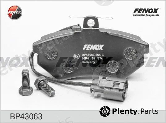 Fenox BP43063 — Brake Pad Set, disc brake