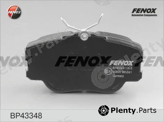 Fenox BP43348 — Brake Pad Set, disc brake