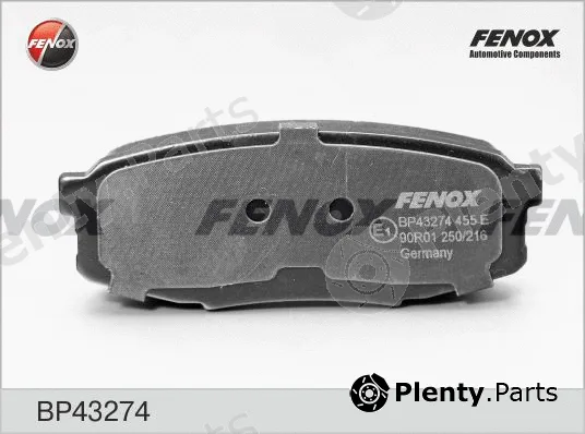 Fenox BP43274 — Brake Pad Set, disc brake