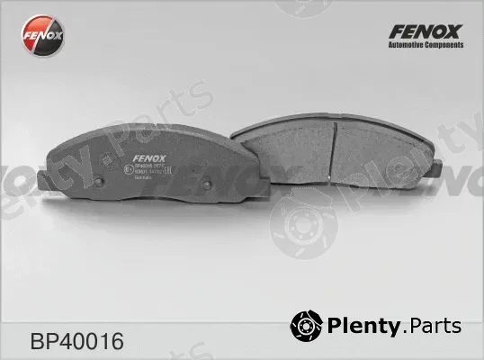 Fenox BP40016 — Brake Pad Set, disc brake