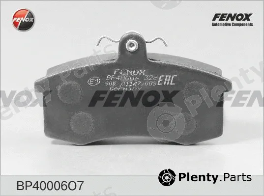 Fenox BP40006O7 — Brake Pad Set, disc brake