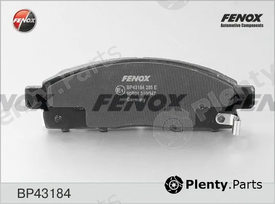 Fenox BP43184 — Brake Pad Set, disc brake