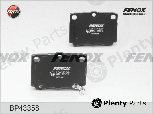 Fenox BP43358 — Brake Pad Set, disc brake