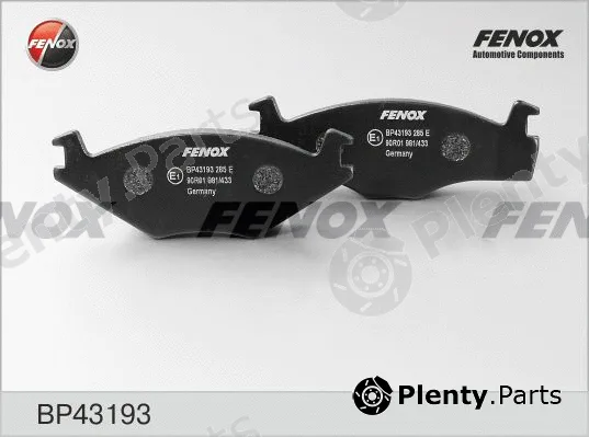 Fenox BP43193 — Brake Pad Set, disc brake