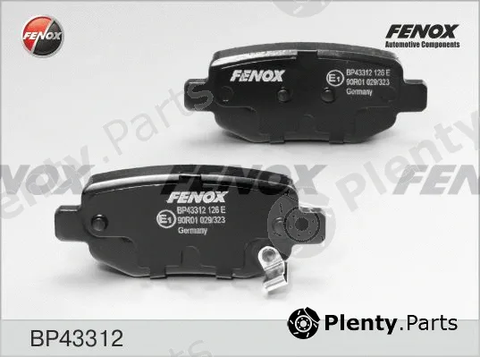 Fenox BP43312 — Brake Pad Set, disc brake