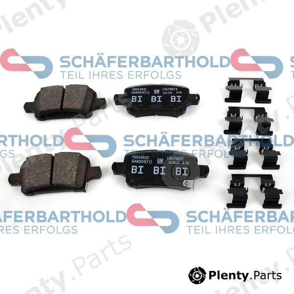 SchaeferbartholdGmbH 315161380111 — Brake Pad Set, disc brake ORIGINAL OPEL 39037199