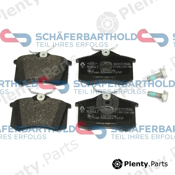 SchaeferbartholdGmbH 315282280111 — Brake Pad Set, disc brake ORIGINAL RENAULT 44 06 058 39R