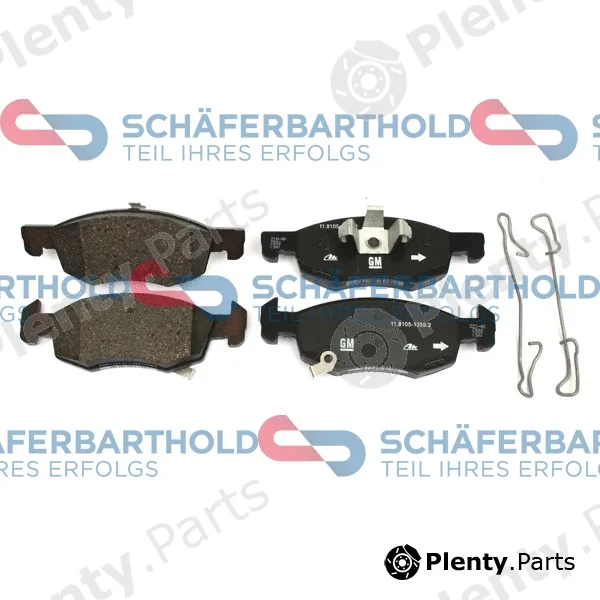SchaeferbartholdGmbH 315161160111 — Brake Pad Set, disc brake ORIGINAL OPEL 95517028