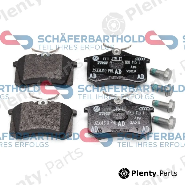 SchaeferbartholdGmbH 315181190111 — Brake Pad Set, disc brake ORIGINAL VW 5K0 698 451 E