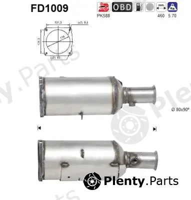 AS FD1009 — Soot/Particulate Filter, exhaust system