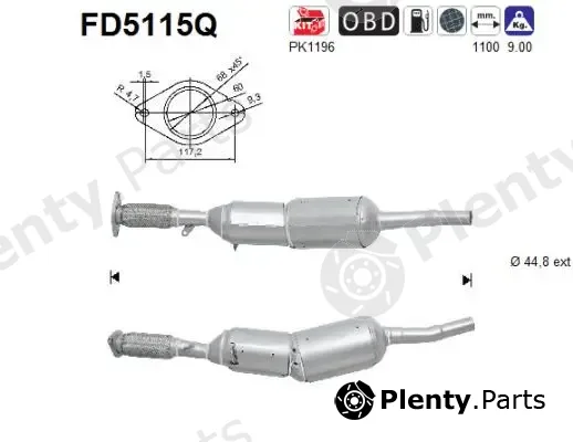 AS FD5115Q — Soot/Particulate Filter, exhaust system