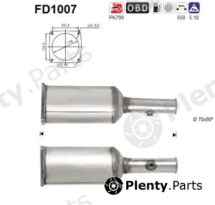 AS FD1007 — Soot/Particulate Filter, exhaust system
