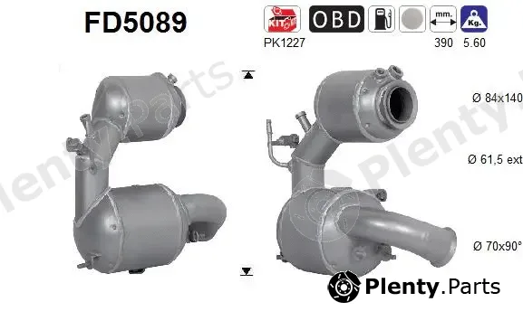 AS FD5089 — Soot/Particulate Filter, exhaust system