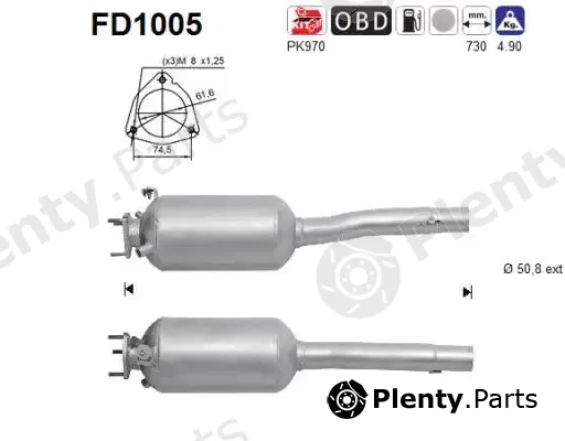 AS FD1005 — Soot/Particulate Filter, exhaust system