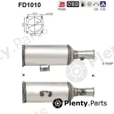 AS FD1010 — Soot/Particulate Filter, exhaust system