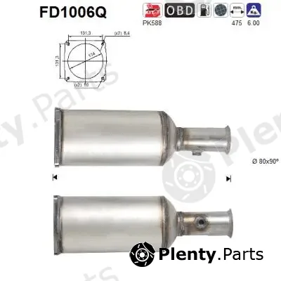 AS FD1006Q — Soot/Particulate Filter, exhaust system