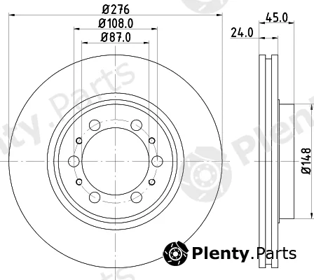 DON PCD15122 — Brake Disc