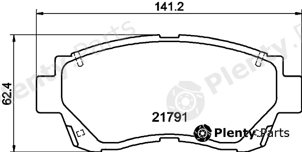 DON PCP1862 — Brake Pad Set, disc brake