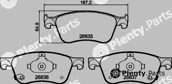 DON PCP2274 — Brake Pad Set, disc brake