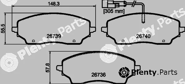 DON PCP2285 — Brake Pad Set, disc brake