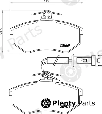 DON PCP1322 — Brake Pad Set, disc brake