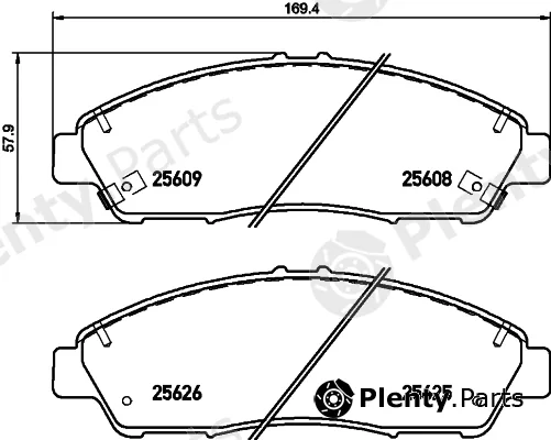 DON PCP1521 — Brake Pad Set, disc brake