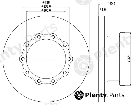 DON CVD522 — Brake Disc