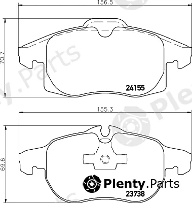 DON PCP1235 — Brake Pad Set, disc brake