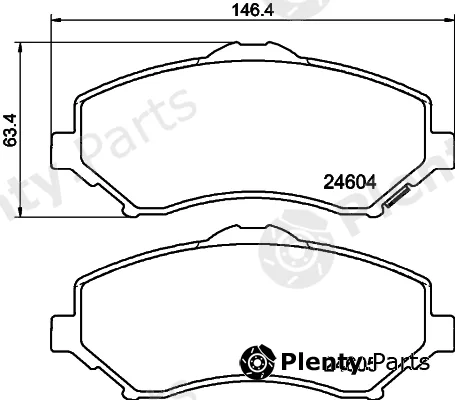 DON PCP2132 — Brake Pad Set, disc brake