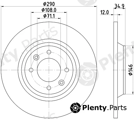 DON PCD14802 — Brake Disc