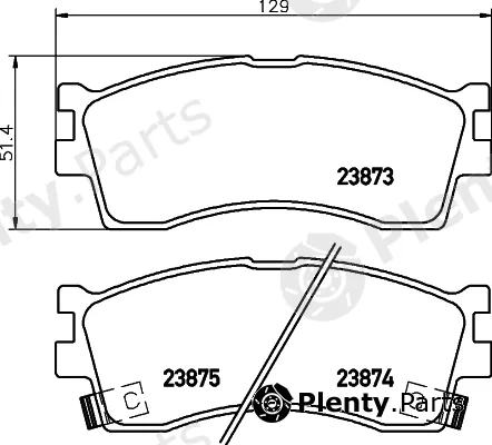 DON PCP1164 — Brake Pad Set, disc brake