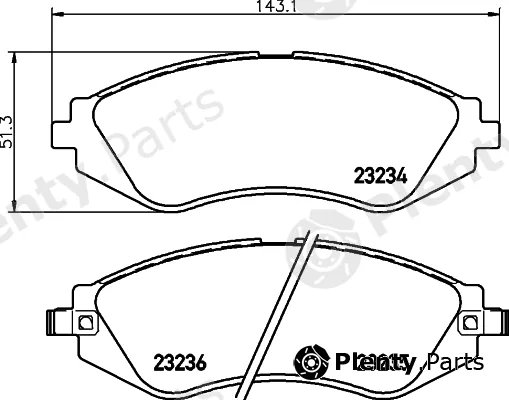 DON PCP1049 — Brake Pad Set, disc brake