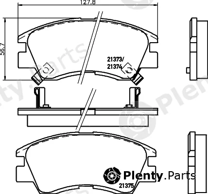 DON PCP1542 — Brake Pad Set, disc brake