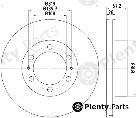 DON PCD15212 — Brake Disc