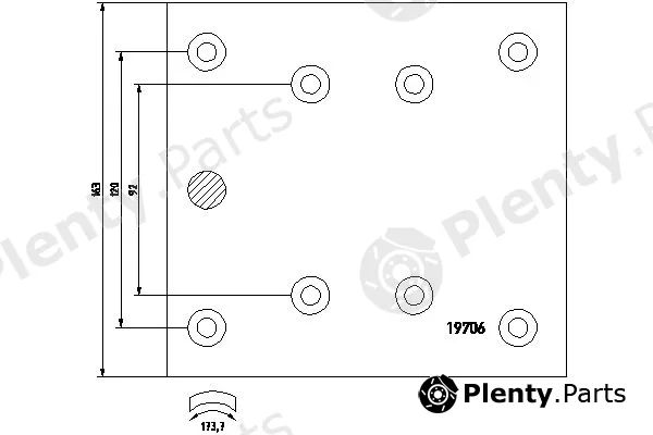 DON MB74752S7100 — Brake Lining Kit, drum brake