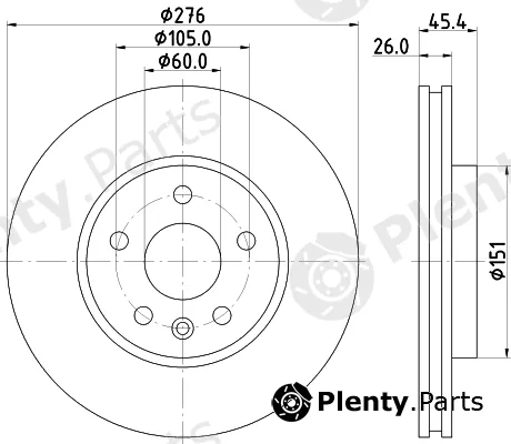 DON PCD22952 — Brake Disc