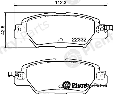 DON PCP1893 — Brake Pad Set, disc brake