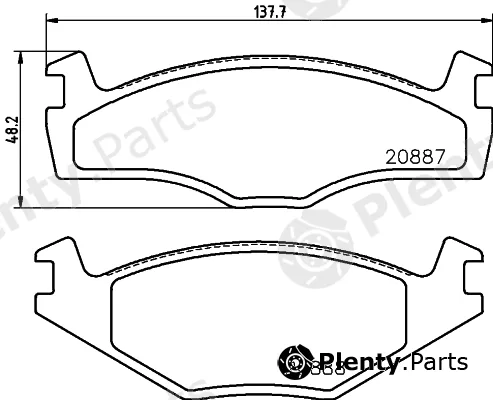 DON PCP1132 — Brake Pad Set, disc brake