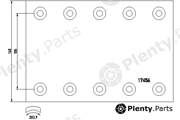 DON BC/109/1 — Brake Lining, drum brake