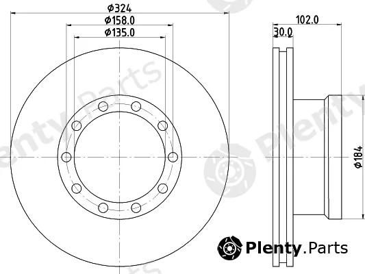 DON CVD525 — Brake Disc