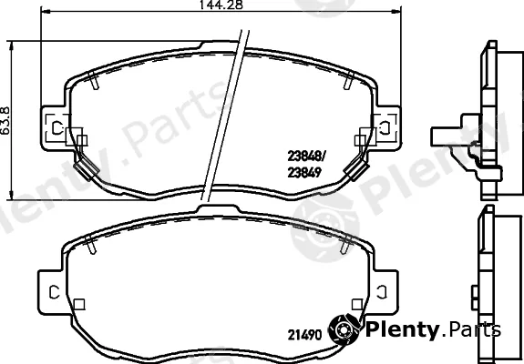 DON PCP2188 — Brake Pad Set, disc brake