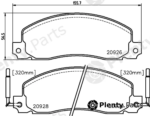 DON CVP054 — Brake Pad Set, disc brake