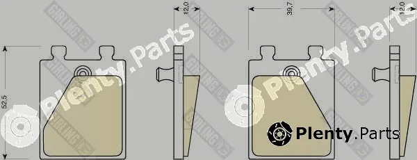 Girling 6105631 — Brake Pad Set, disc parking brake